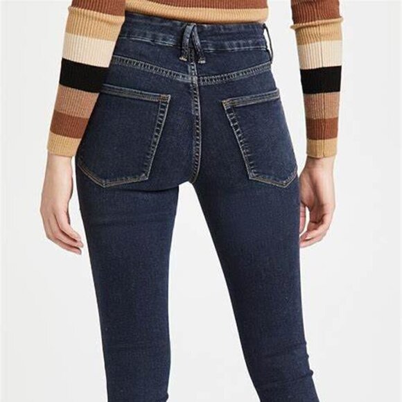 NWT Good American Good Legs Raw Edge Blue469 4/27 - Picture 2 of 12